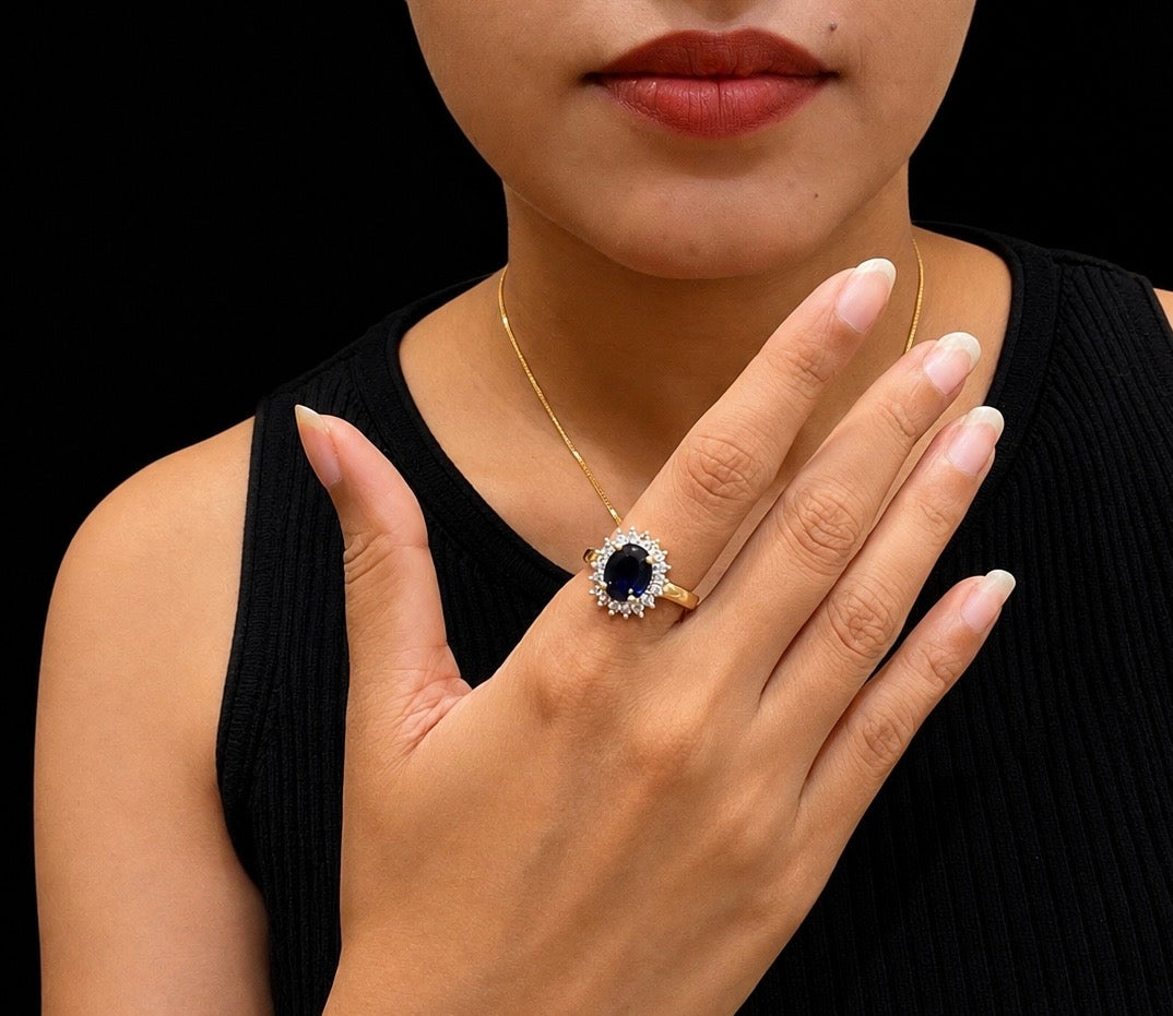 Premium statement diamond finish adjustable ring product code R62