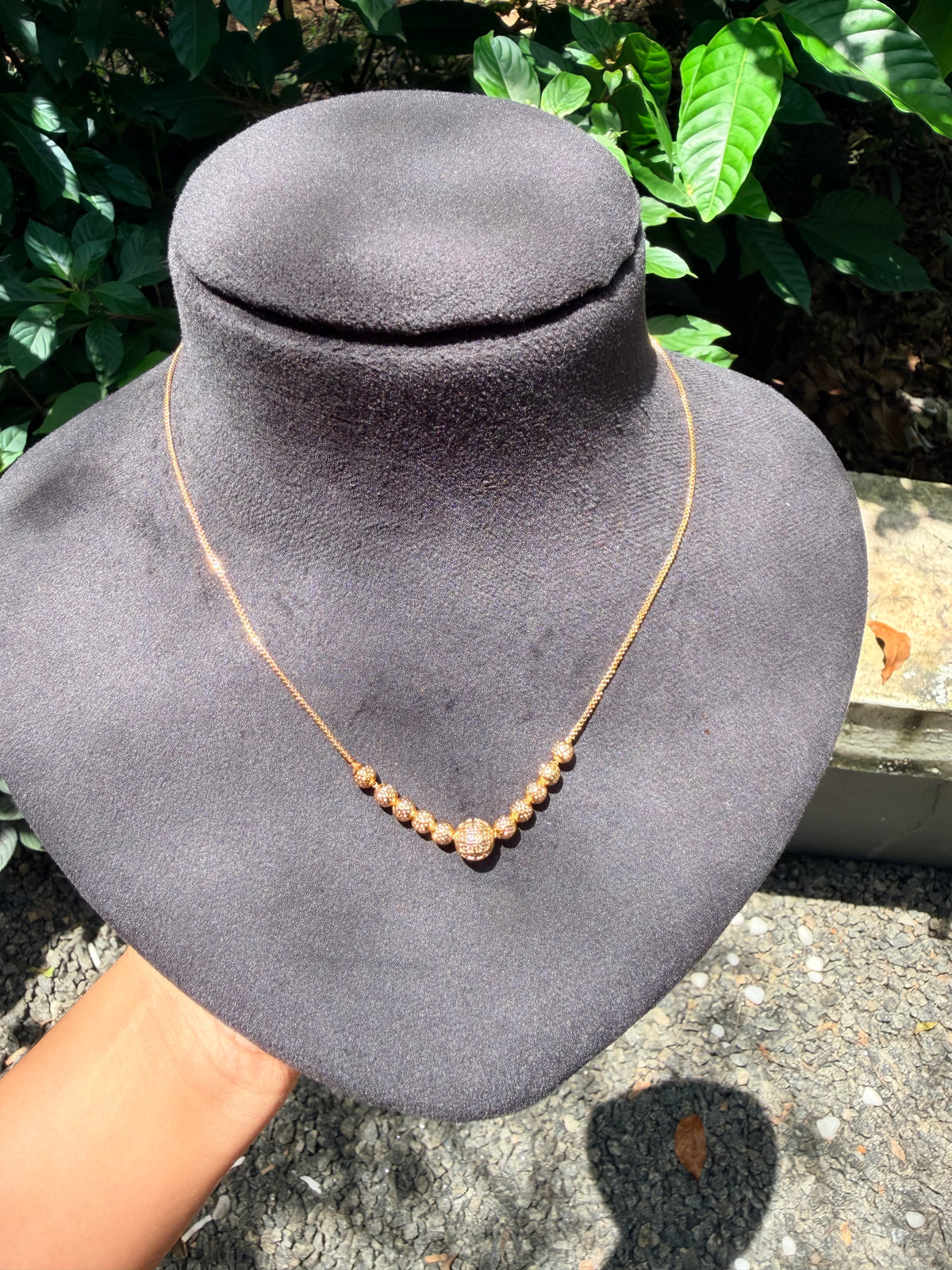 Premium gold plated daily wear ball necklace Product code G164