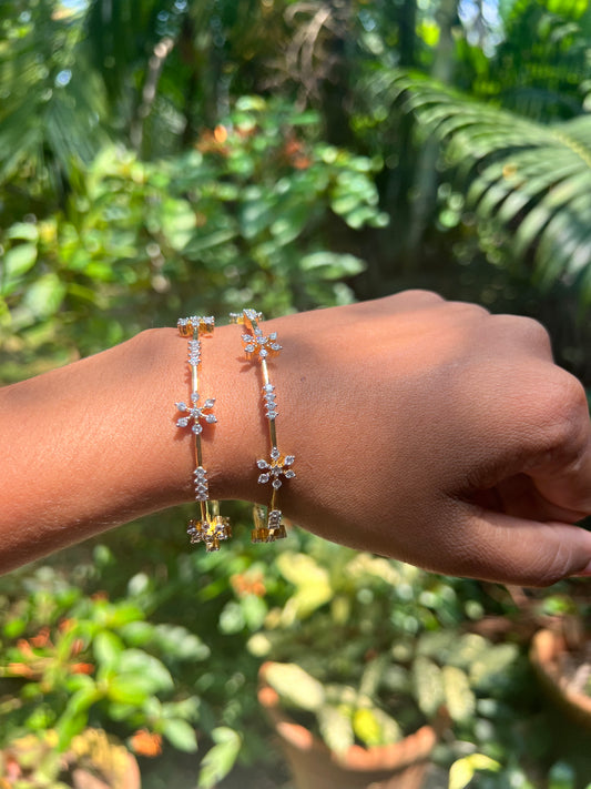 Premium ad daimond finish star bangles 139