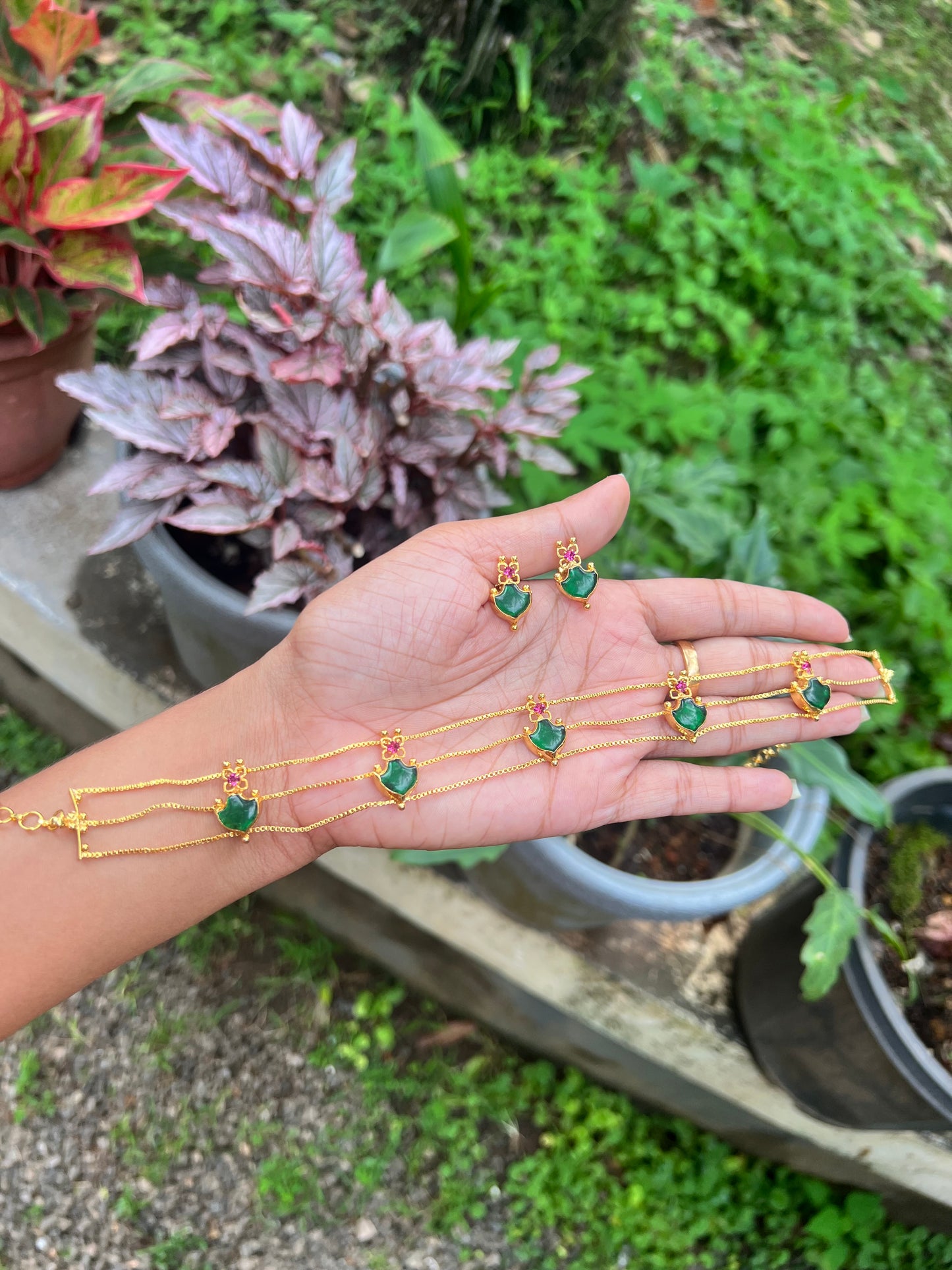 Traditional Palakka 3 layer choker set product code 99