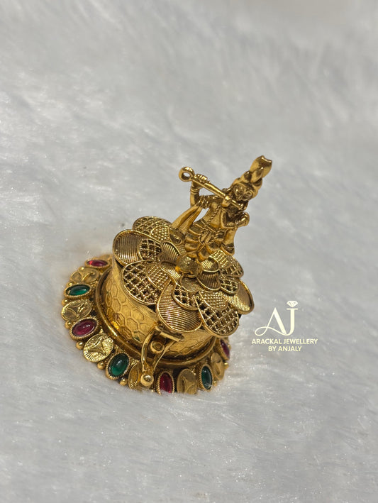 Premium Antique gold  sindoor /kum kum box product code S1