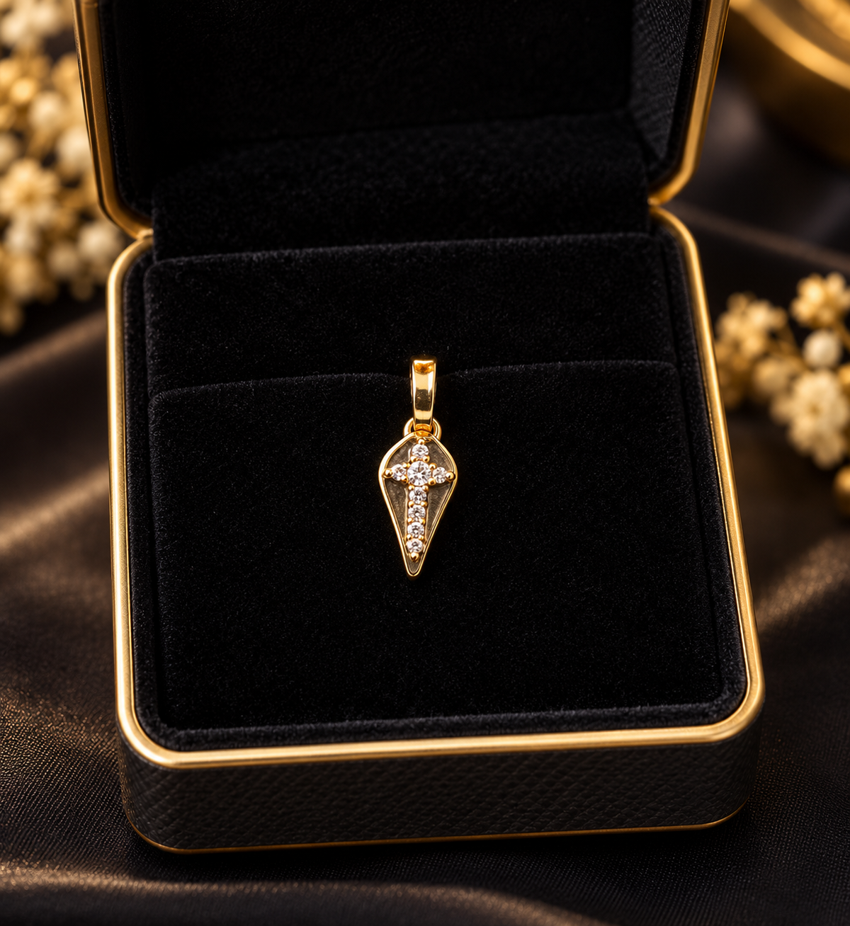 Premium gold plated ad cross thali product code thali06