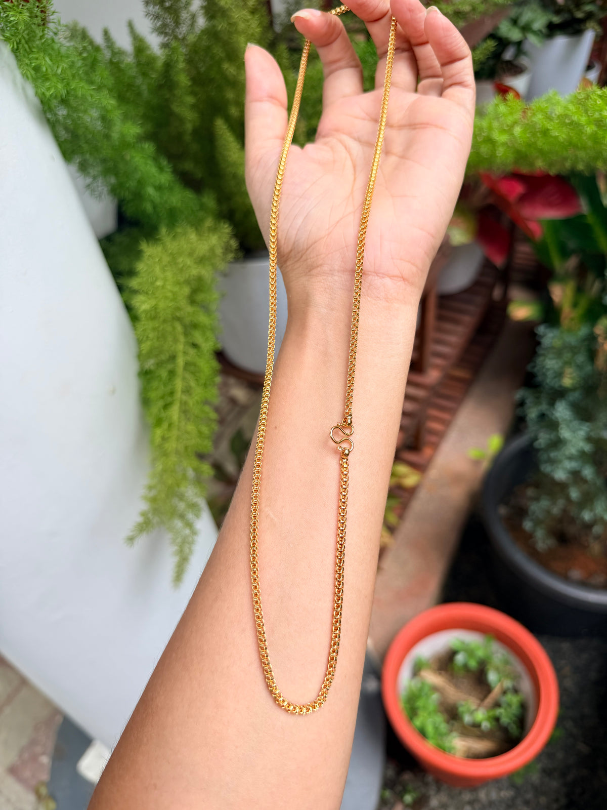 Premium gold plated daily wear 8 pidi thali chain product code G190