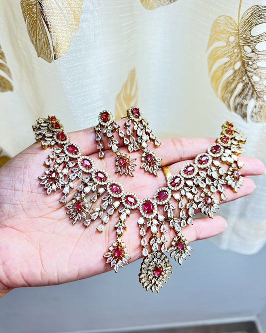 Premium bridal ad necklace product code 887
