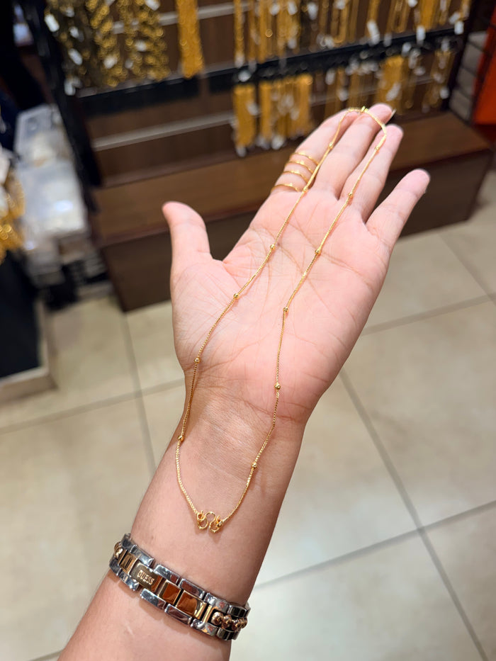 Premium gold plated daily wear 6pidi ball box chain