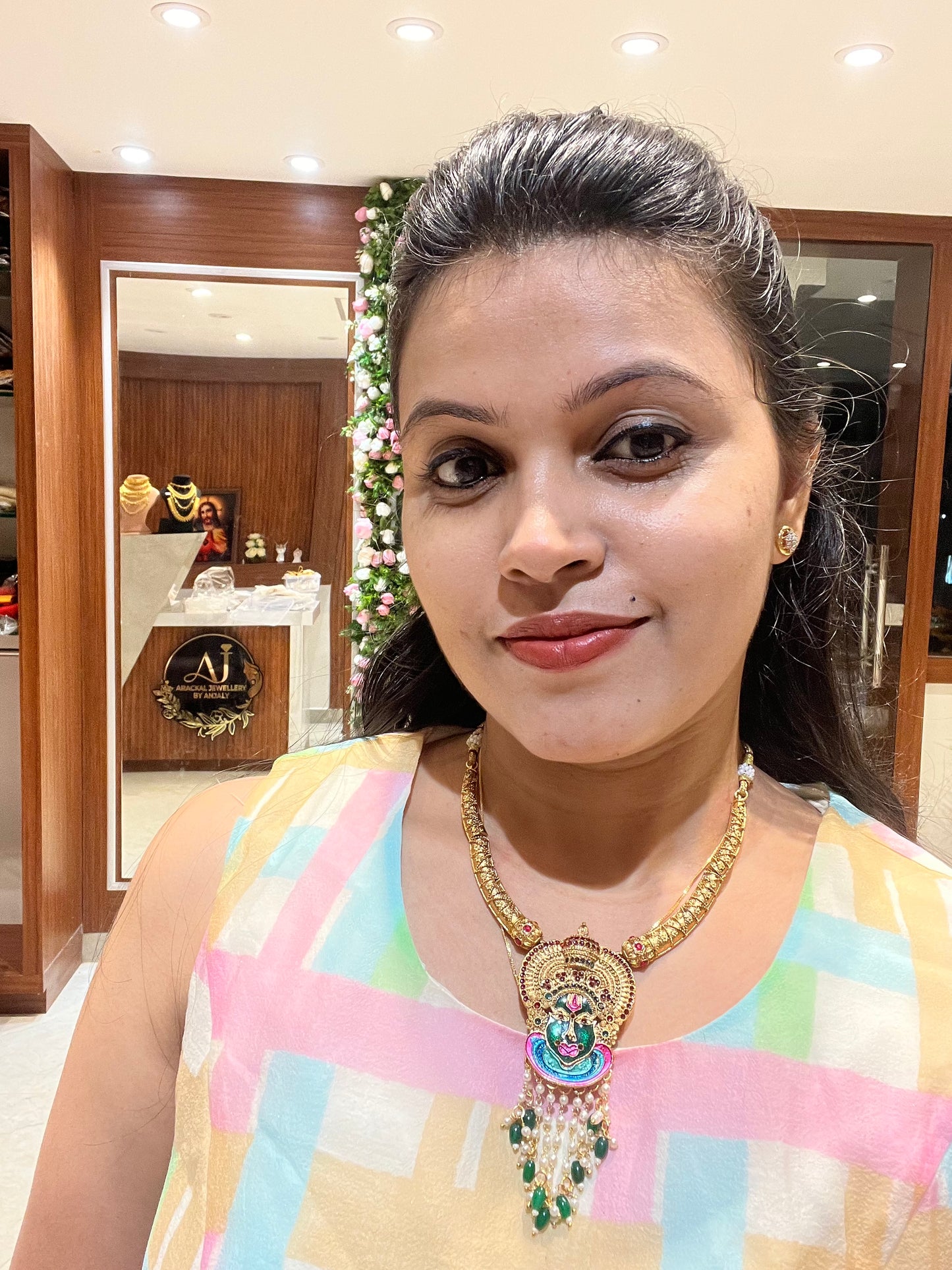 Premium quality Kathakali designer hasli necklace set product code T31