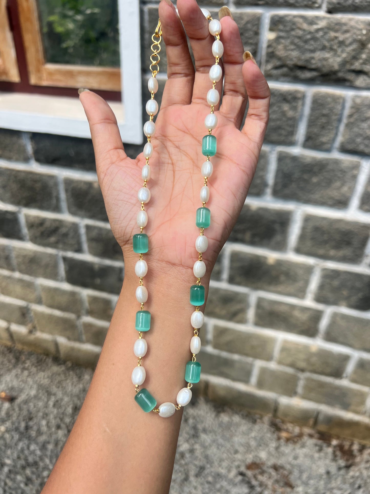Premium quality pearl monalisa necklace product code P58