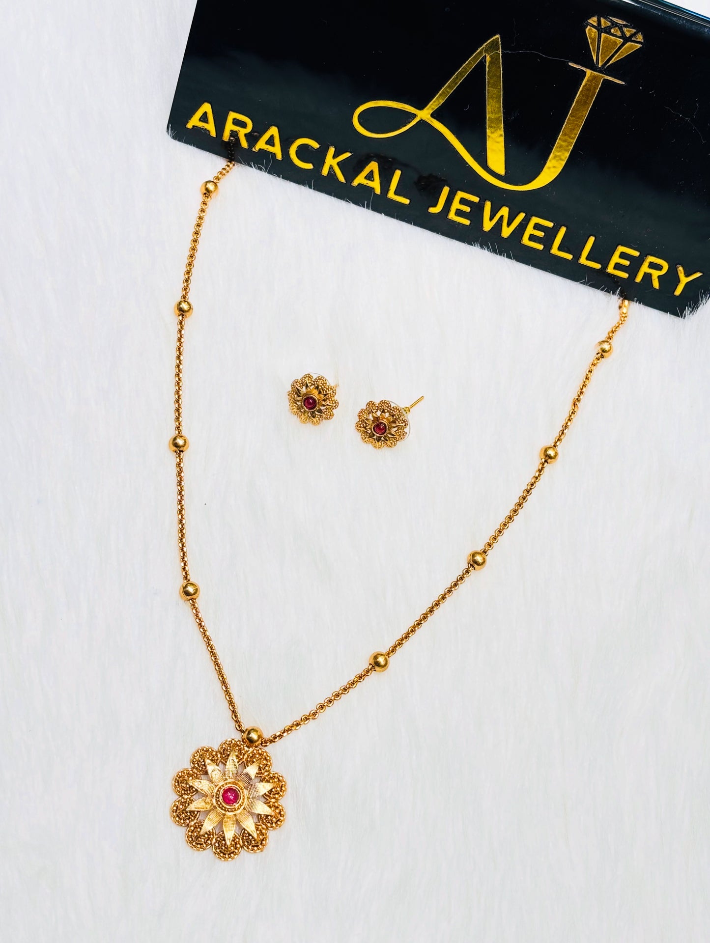 Premium quality flower pattern long necklace product code N310