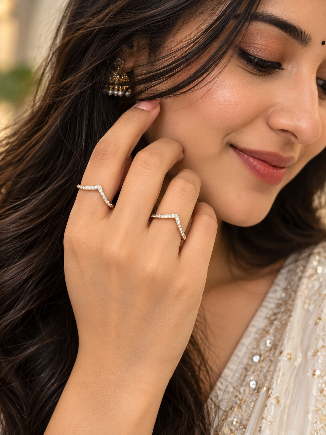 Premium anti tarnish daily wear ad  ring product code R72