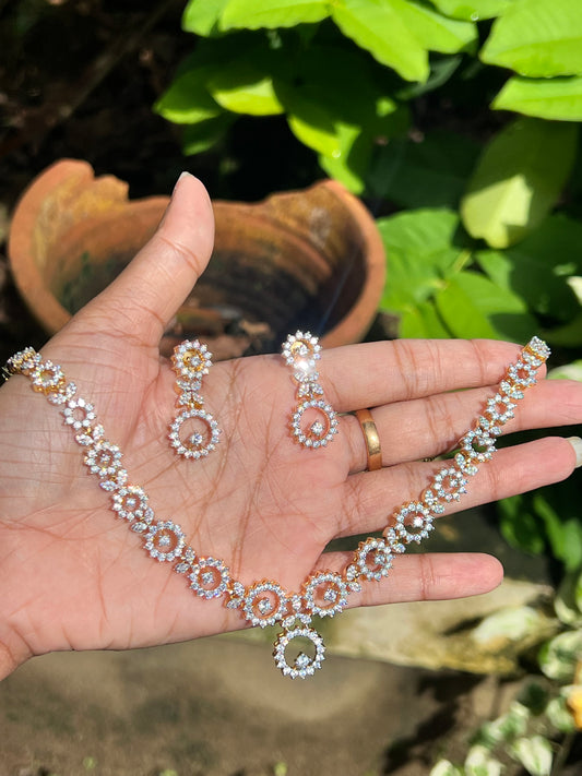 Premium diamond finish bridal necklace product code N93