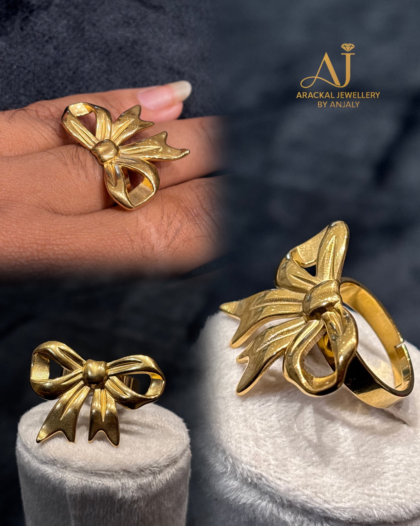 18k gold plated Anti tarnish pearl stone ring product code R10