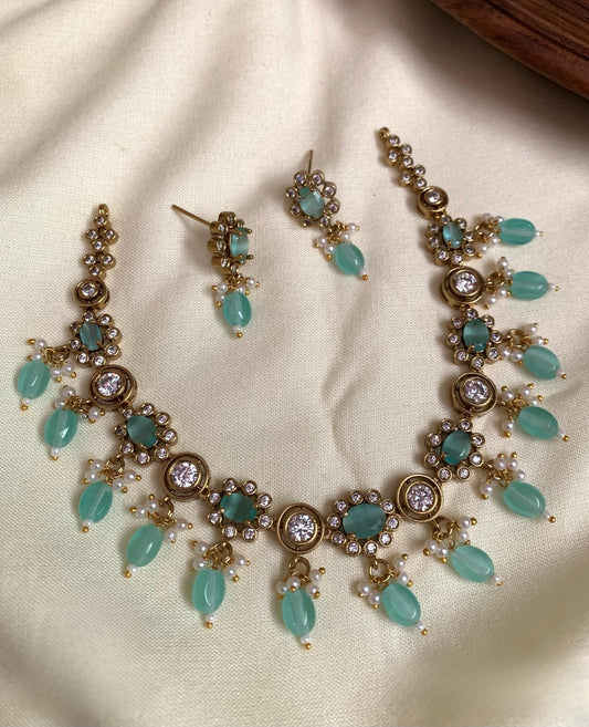 Premium designer ad beads hanging necklace product code 922