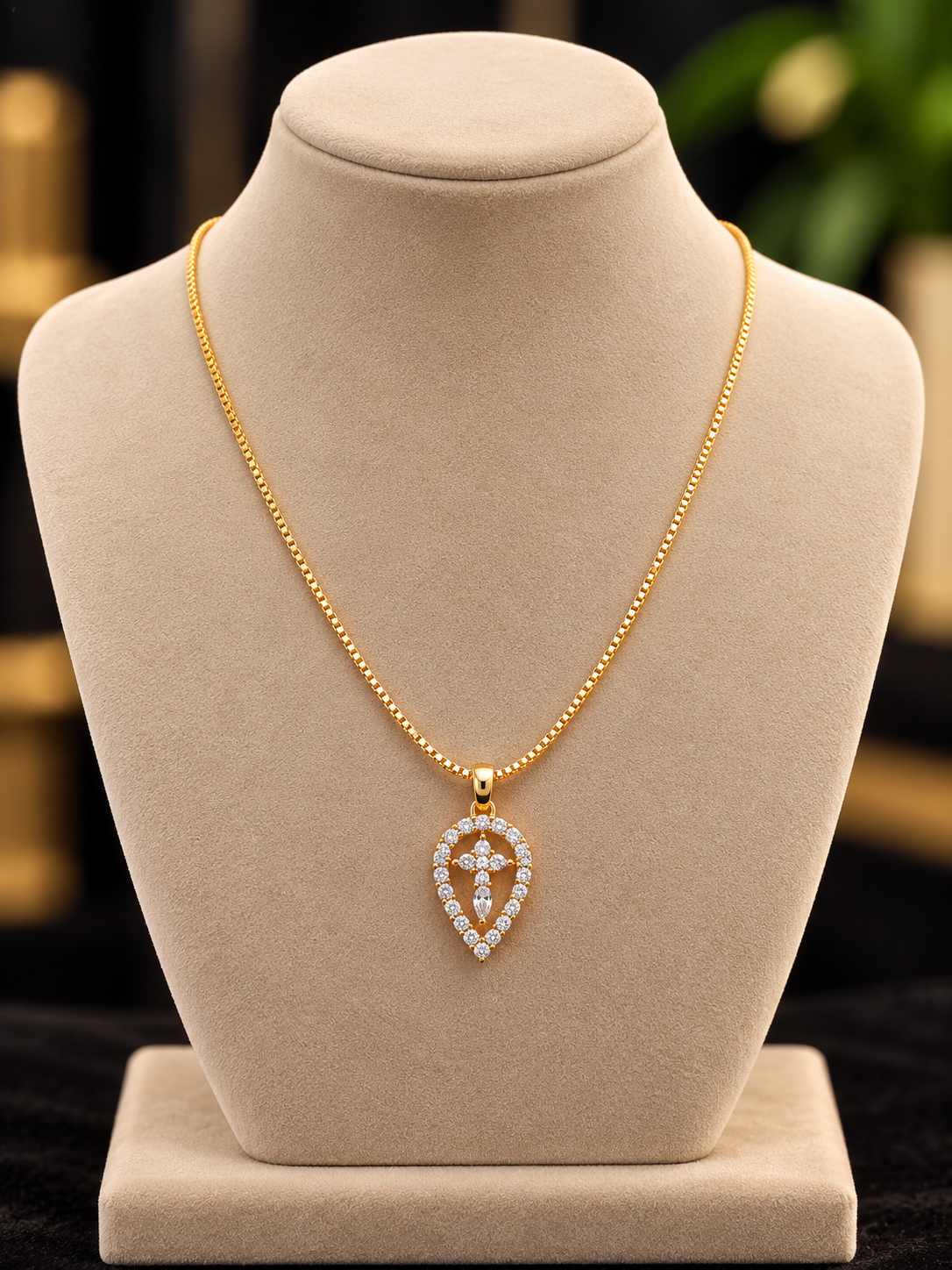 Premium gold plated daily wear thali with chain product code Thali09