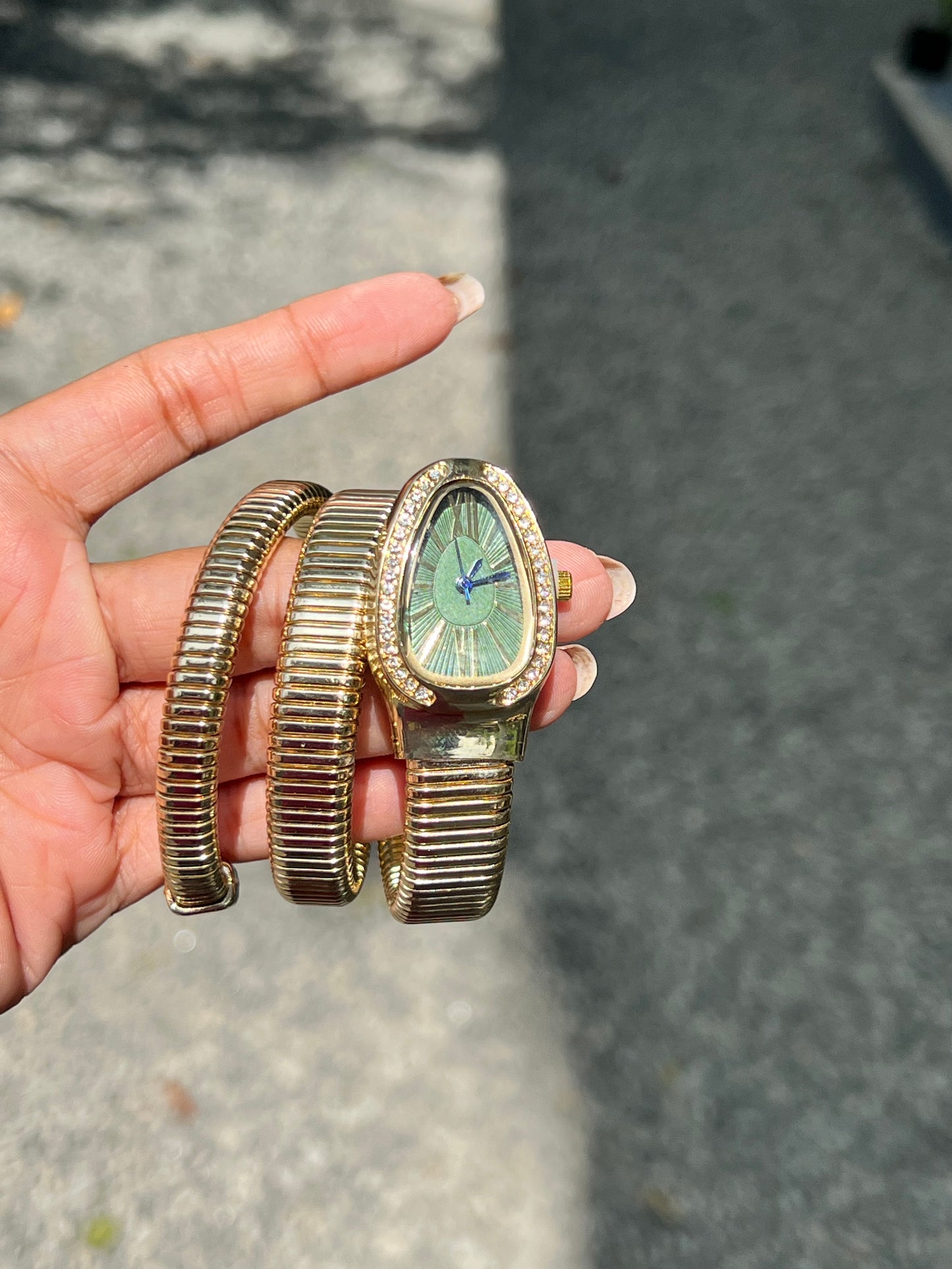 Premium trending anti tarnish snake watch product code W07