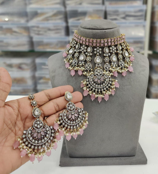 Beautiful bridal choker set with tikka product code 1271