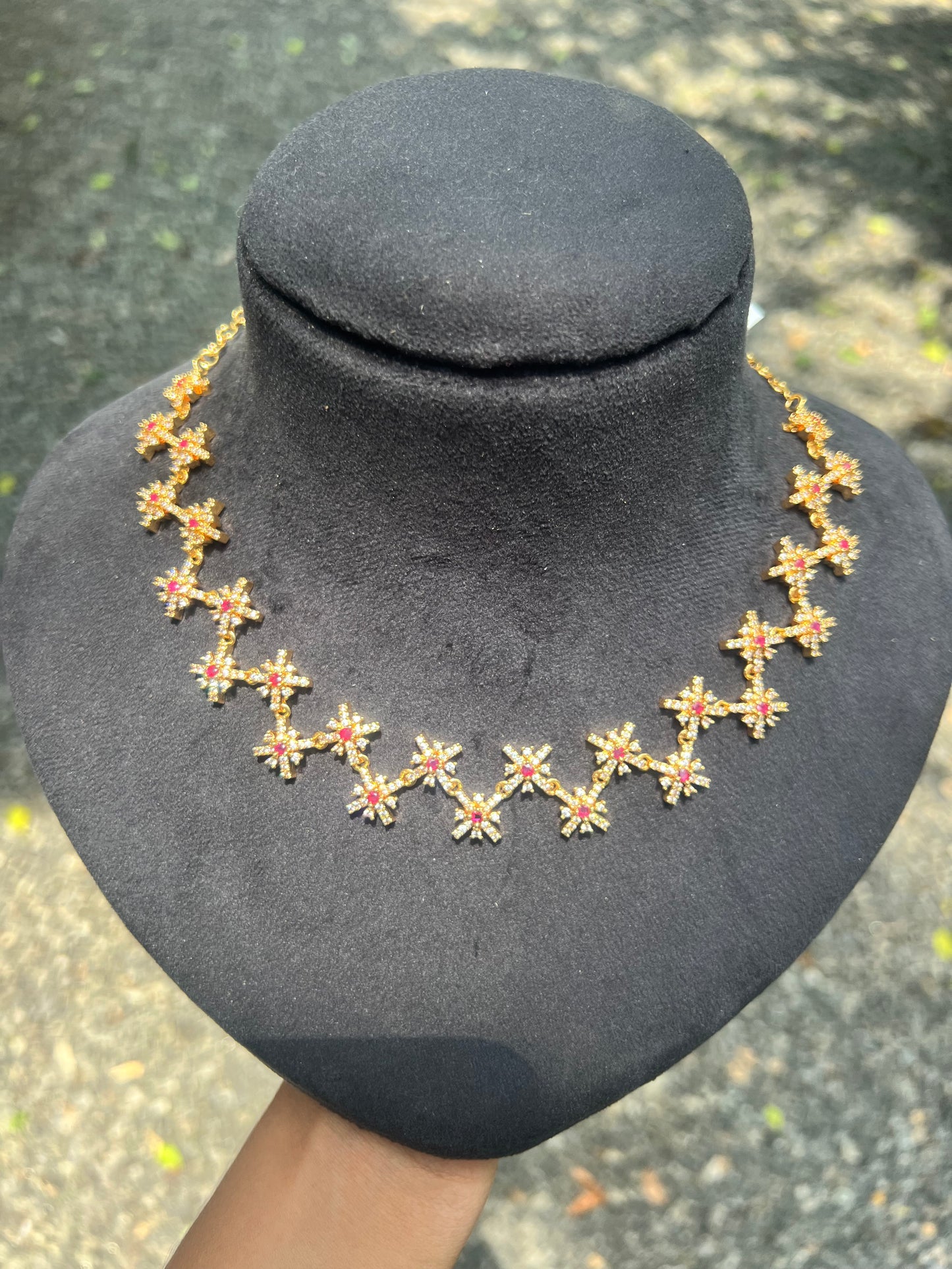 Premium gold plated ad Bridal necklace set product code G55