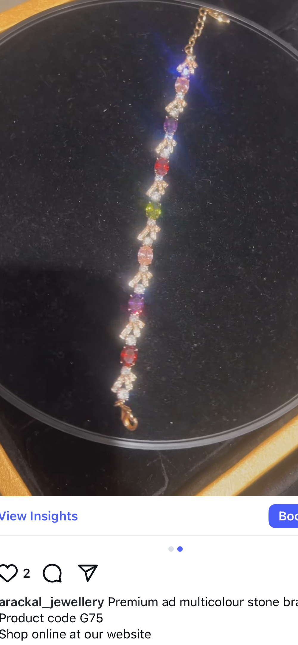 Premium quality ad Multi color stone bracelet product code G75