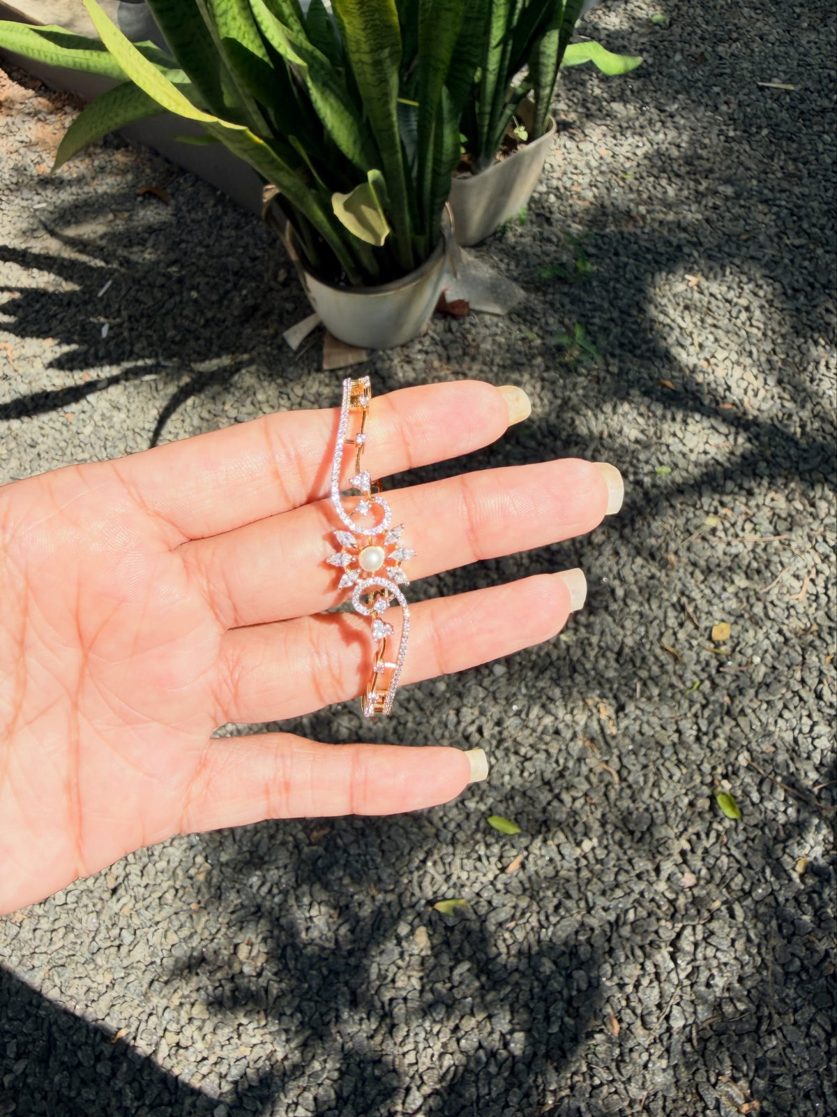 Premium diamond finish party wear openable bracelet product code B246