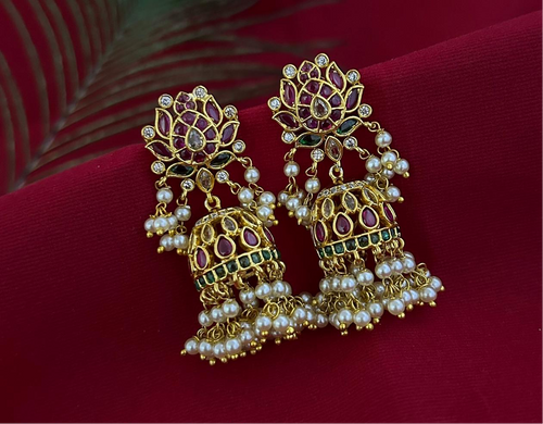 Kemp Stone Jhumka Earring product code E10