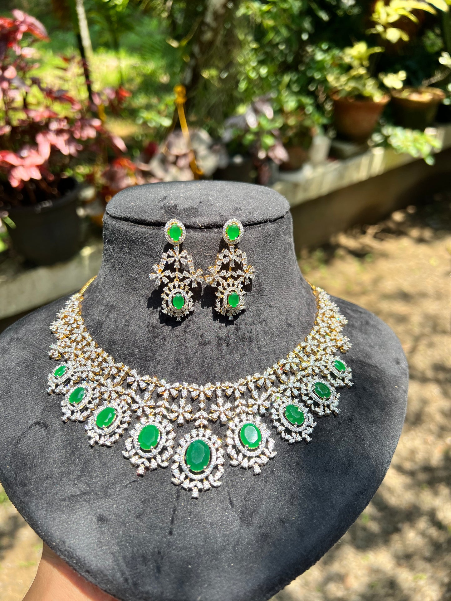 Premium daimond finish bridal necklace product code 172