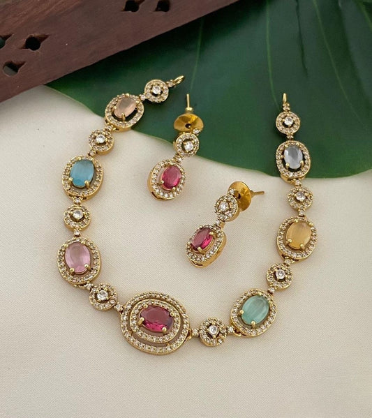 Premium trending ad oval shape necklace product code 794