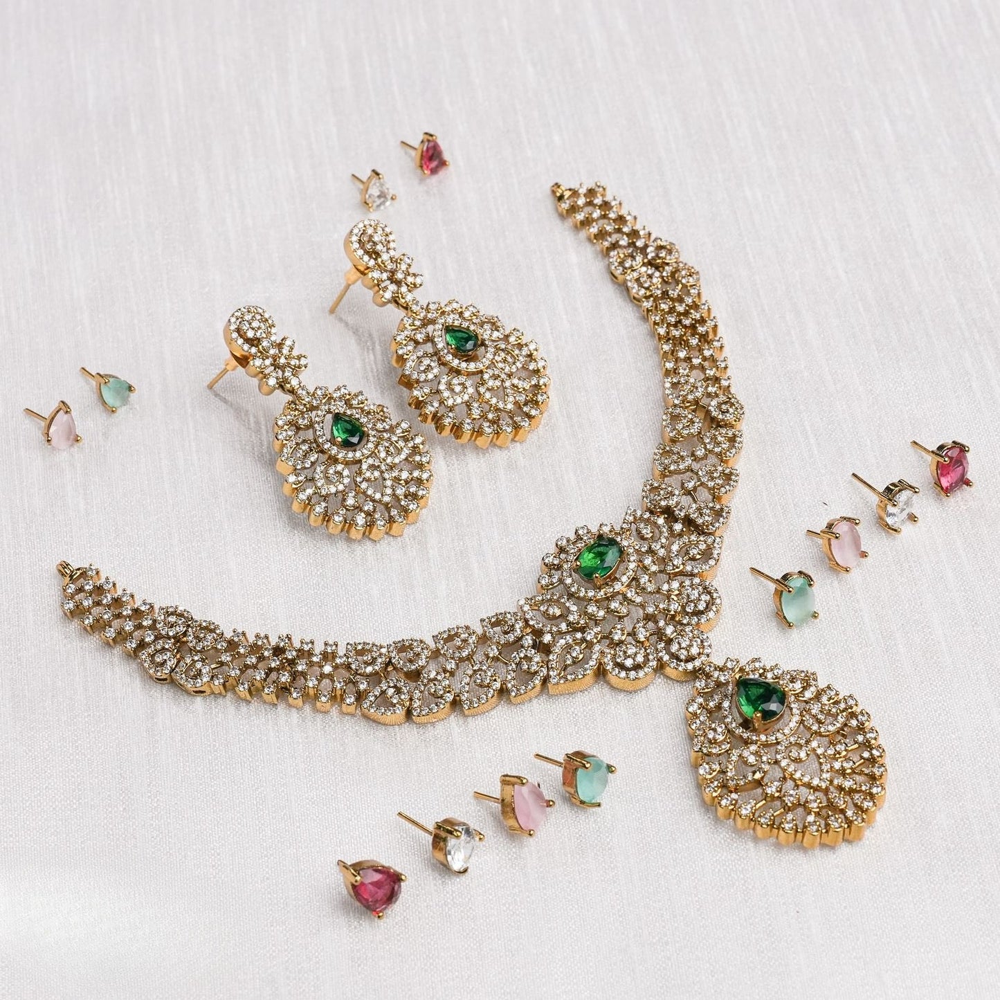 Premium ad stone changeable necklace product code 1220