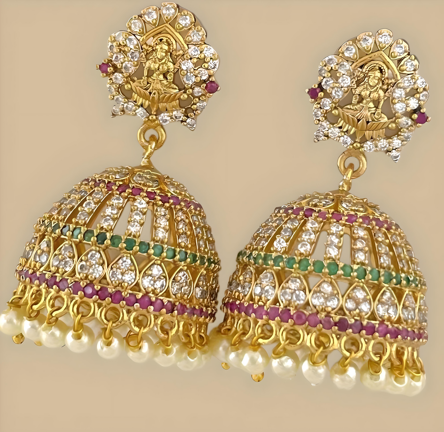 AD Stone Premium Jhumka Earring