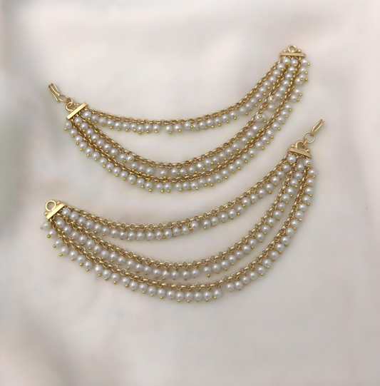 Premium 3 layer Pearl Earchain