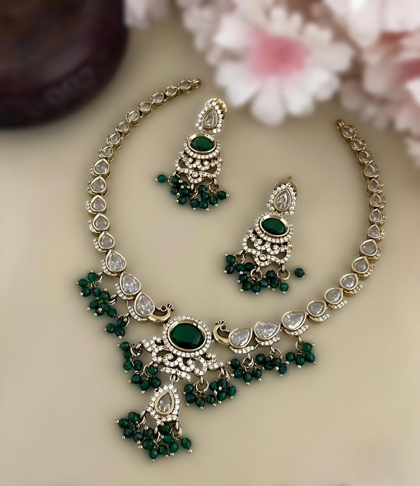 Designer AD Kundan Necklace Set