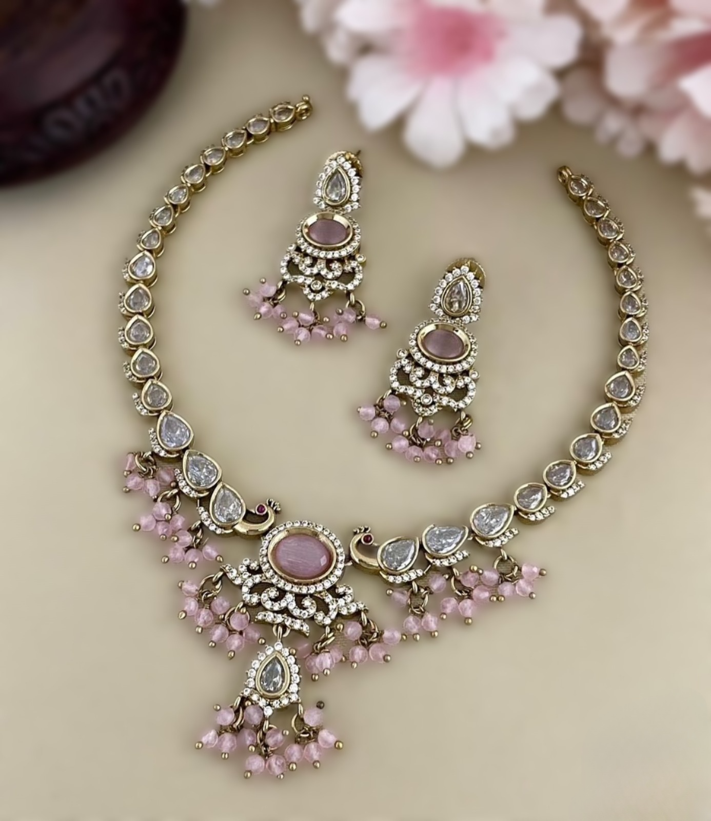 Designer AD Kundan Necklace Set