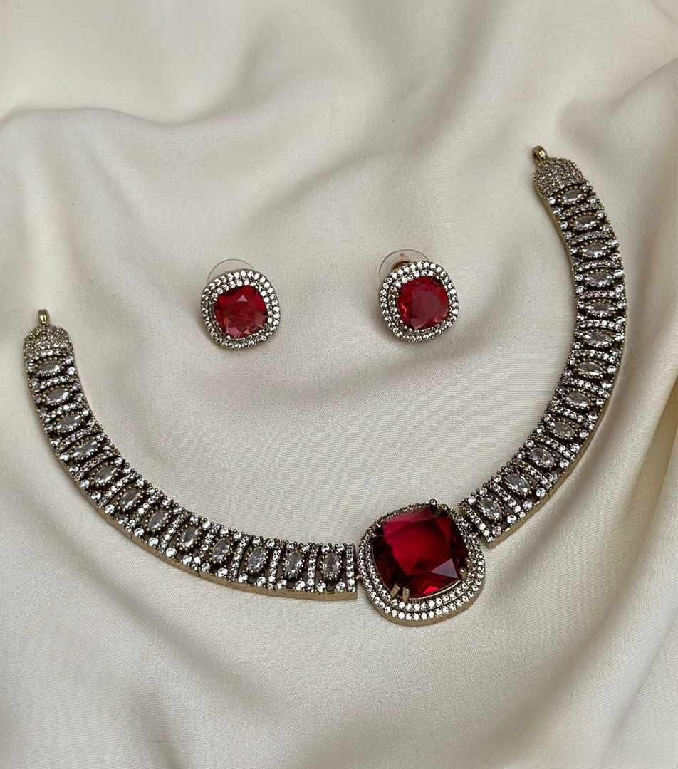 AD Stone Premium Necklace Set