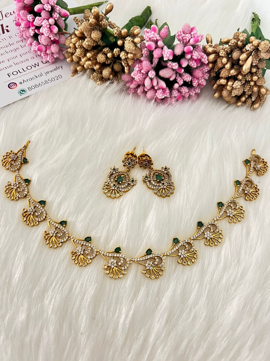 Elegant floral design Necklace Set