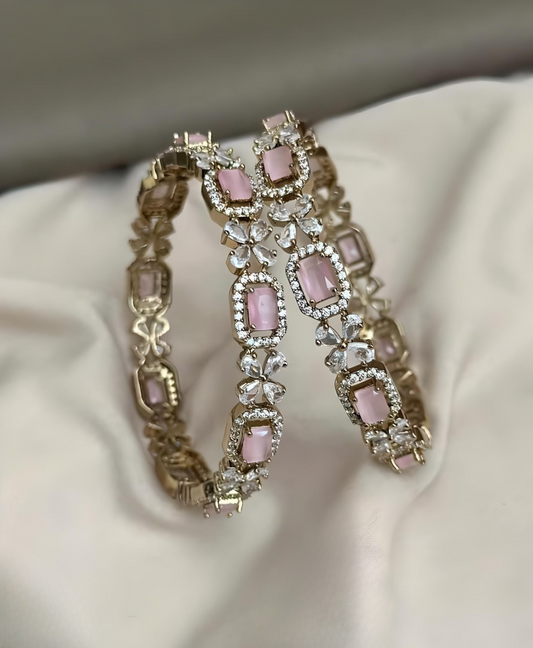 AD Stone Pastel Pink bangle