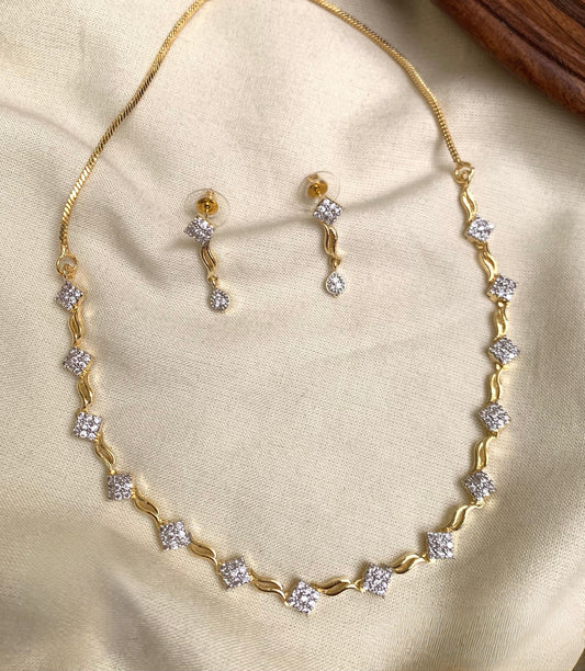 Premium daimond finish ad necklace product code N350