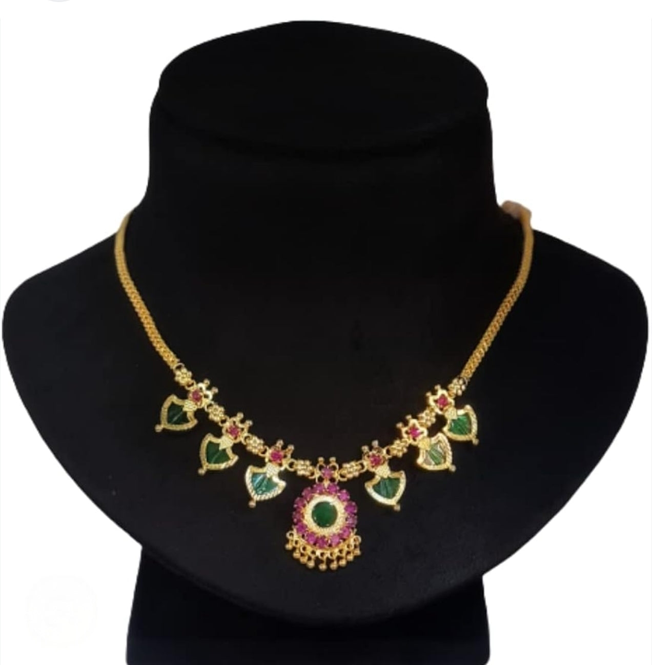 Premium one  gold plated palakka mala product code N43