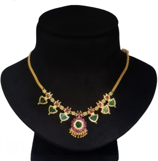 Premium one  gold plated palakka mala product code N43
