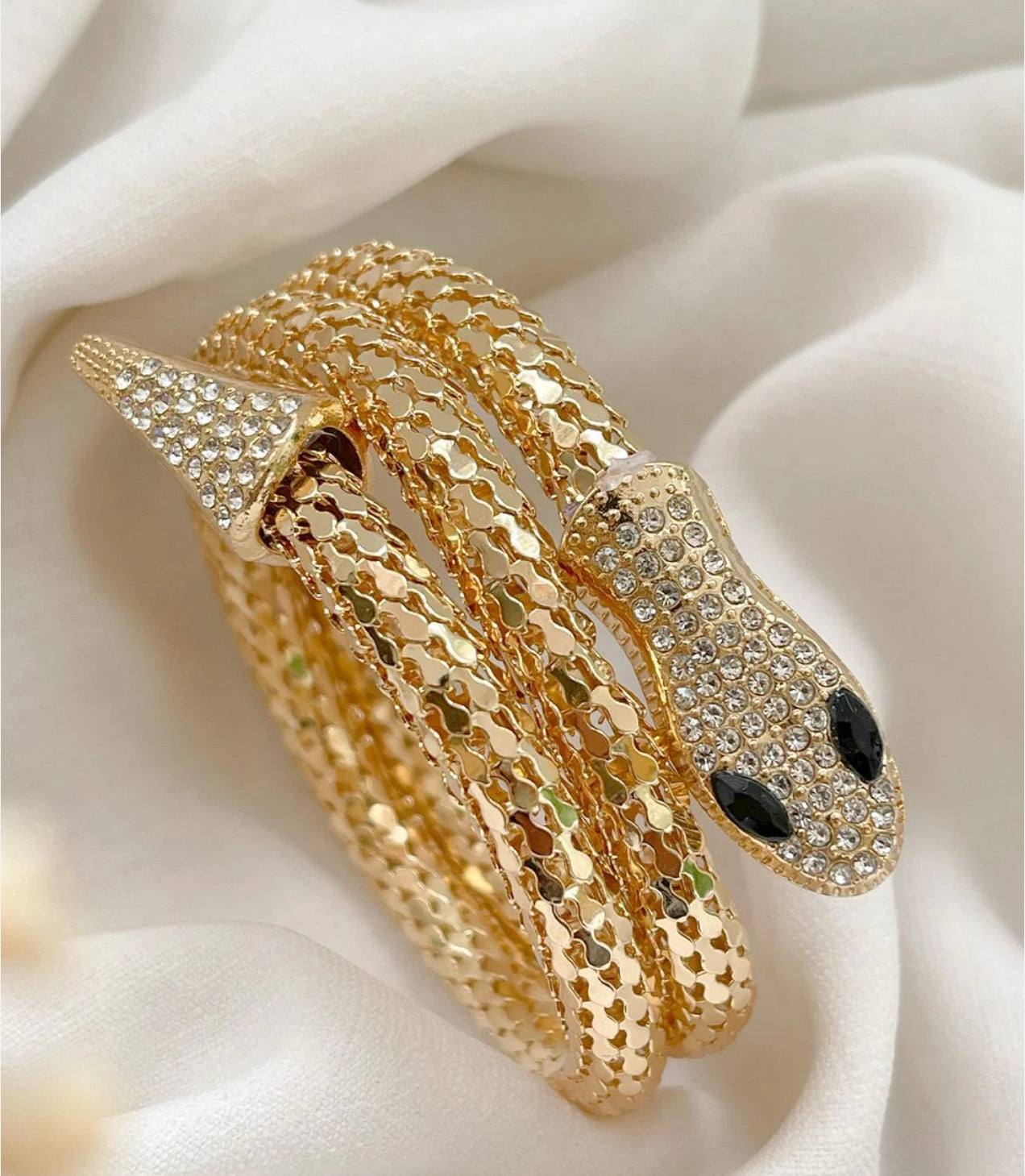 Premium gold plated snake spiral bracelet product code B19