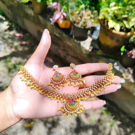 Premium ad pearl hanging necklace product code N186