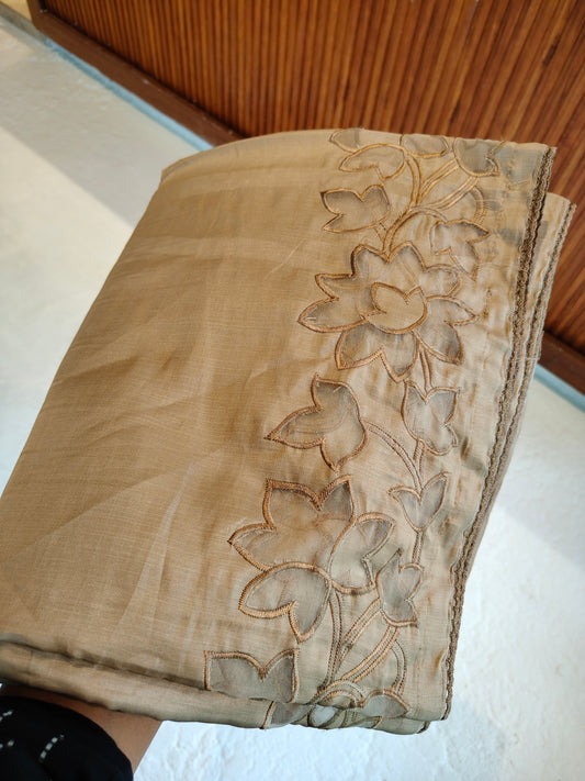 Premium quality silk cutwork saree