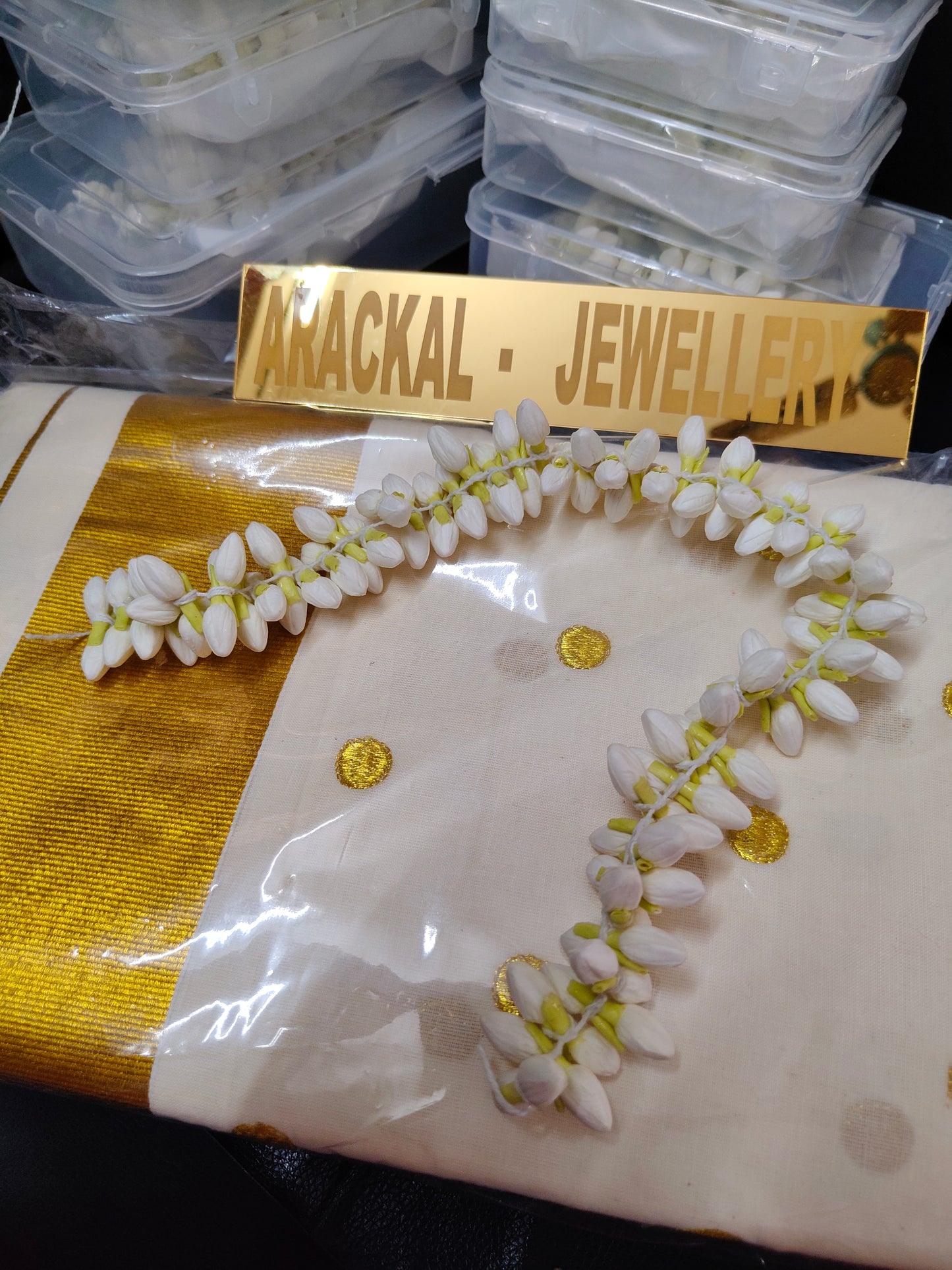 Scented jasmine flowers/mullamala 40 cm product code M2