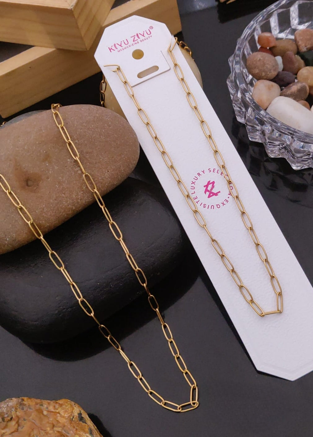 Premium anti tarnish stainless steel daily wear chains product code N402