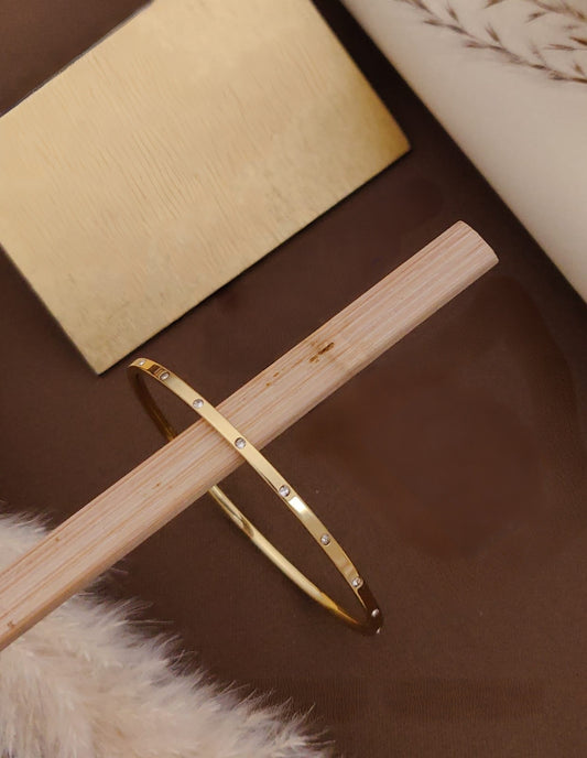 Premium daily wear anti tarnish stainless steel bangle (size 2 and 2.2) product code B77