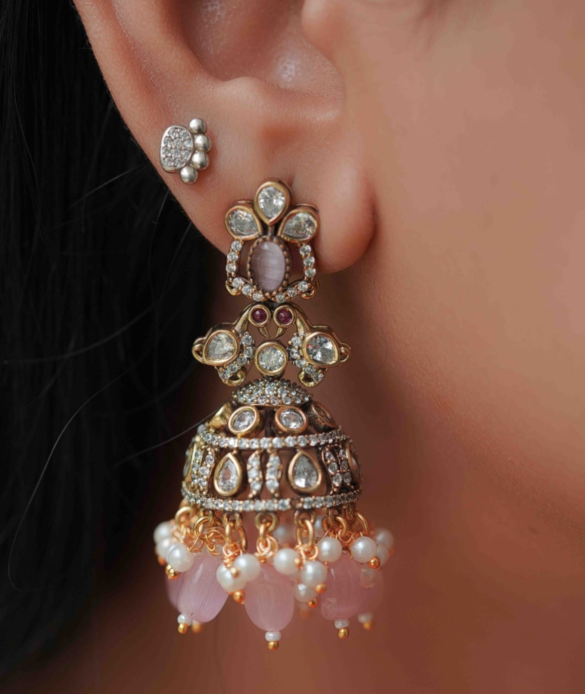 Premium gorgeous Victorian polish ad jhumka product code E31