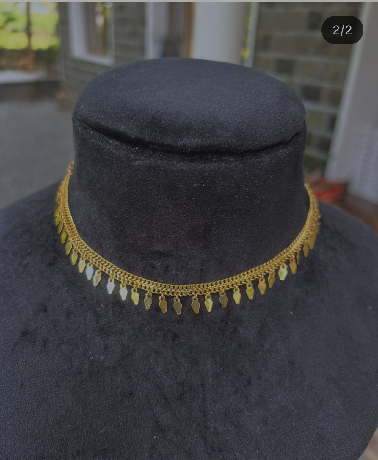 Premium 24carat gold plated one layer elakkathali necklace product code 40