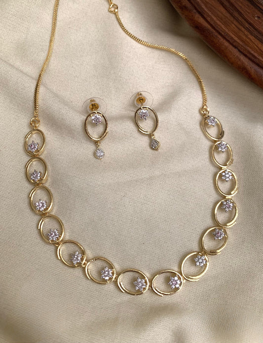 Premium daimond finish ad necklace product code N354