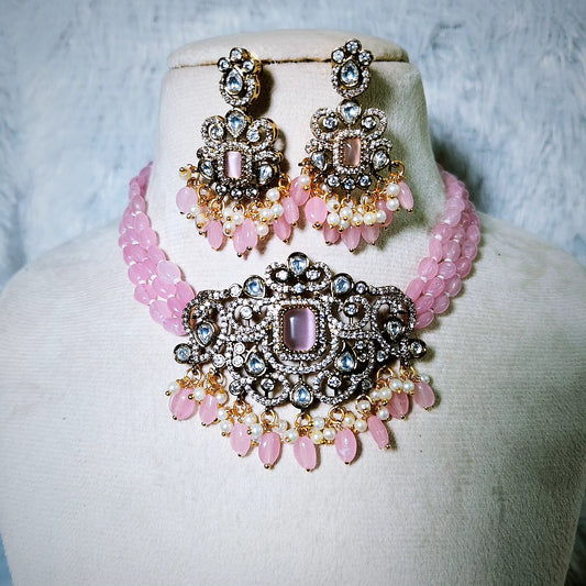 Premium quality 3 layer ad beads choker set product code N04