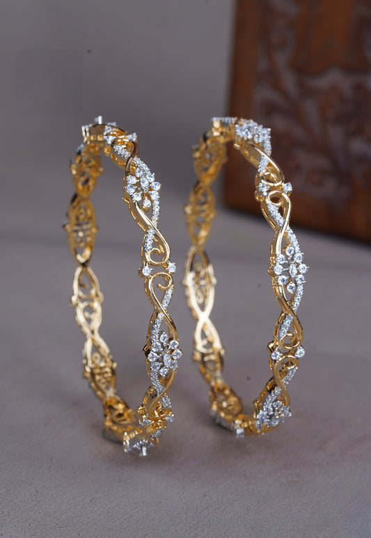 Premium diamond finish bangles pair product code B188
