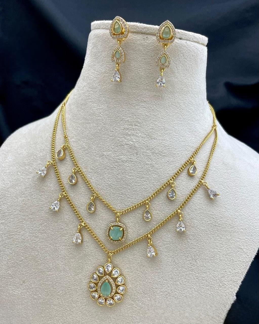Premium antique ad 2layer necklace set product code Ad42