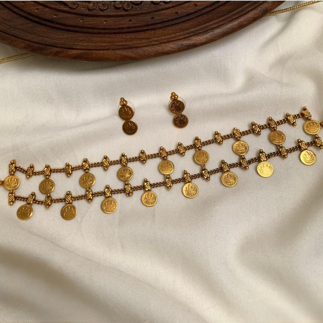 Premium 2layer coin choker set product code T34
