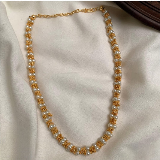 Premium handmade designer 3layer pearl mala code P90